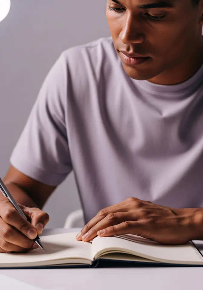 Person bei der Zielplanung